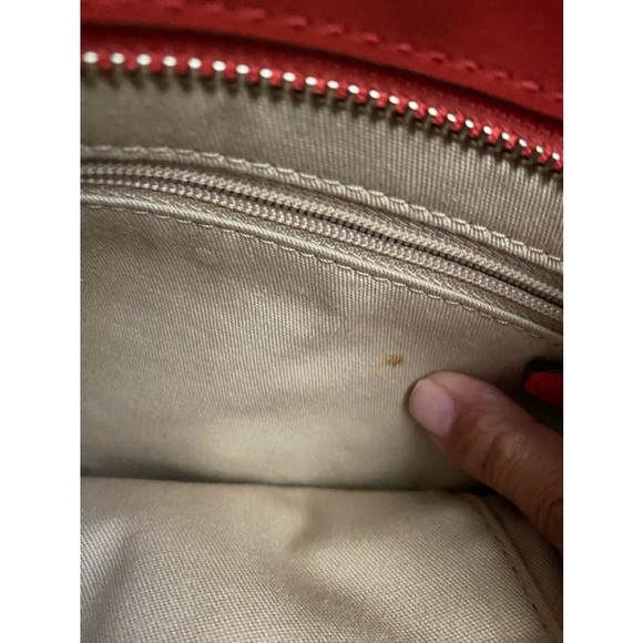 Coach ORANGE large leather clutch, its gorgeous. Good condition. - Picture 10 of 11